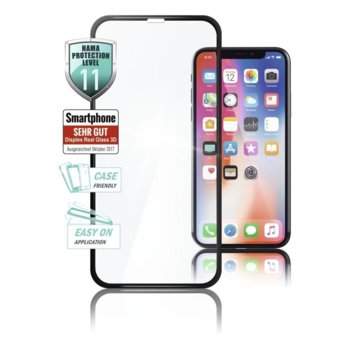 Протектор от закалено стъкло /Tempered Glass/ Hama за Apple iPhone XR, 3D, 0.33мм, черен | JAR Computers Стъклен протектор HAMA за Apple iPhone XR, черен