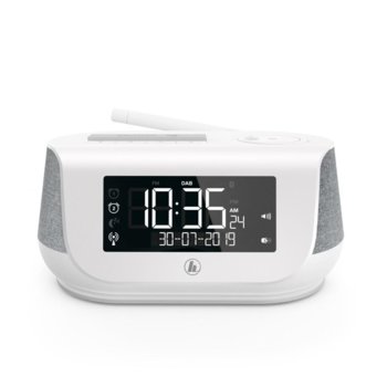 Радио Hama DR36SBT (54231), цифрово, FB, DAB, DAB+, часовник, будилник, Bluetooth, USB, microUSB, AUX, 2x 2W, бяло image