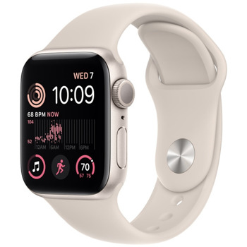 Смарт часовник Apple Watch SE2 GPS, 1.57" (3.98 cm) OLED дисплей, измерване на пулс, Bluetooth, бежов image