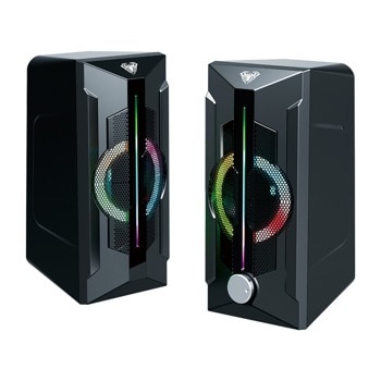 Тонколони N-522, 2.0, 6W RMS (2x3W), USB, черни, RGB | JAR Computers Тонколони N-522 2x3W USB RGB Черен 22188