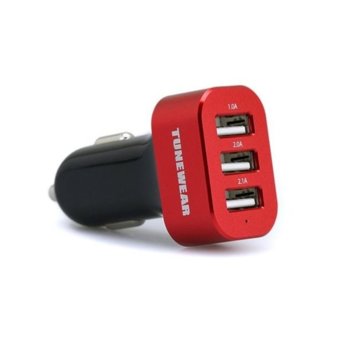 Tunewear Tunemax 3 Port Car Charger 5.1A