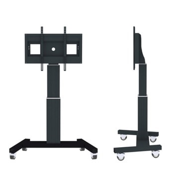 Стойка за телевизор NewStar Motorised Mobile Floor Stand (PLASMA-M2500BLACK), за под, за екрани от 42" до 100", VESA 800x600, регулируема, черна | JAR Computers NewStar Motorised PLASMA-M2500BLACK