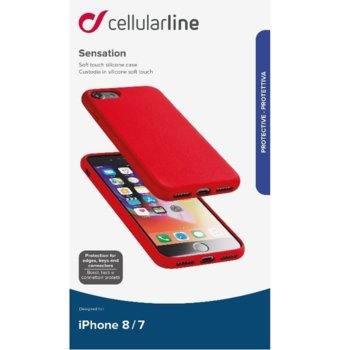 Луксозен калъф Sensation за iPhone 7/8 Red