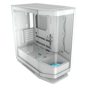 Кутия Cougar Gaming FV270, E-ATX/CEB/ATX/microATX/Mini-ITX, 1x USB 3.2 Gen 2 Type-C, 2x USB 3.0, 1x 120mm ARGB вентилатор, с прозорец, бяла, без захранване | JAR Computers Cougar Gaming FV270 White CGR-58M6W