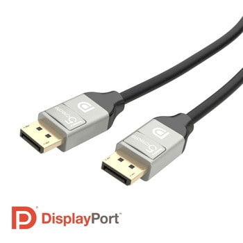 Кабел j5create JDC42-2N, от DisplayPort(м) към DisplayPort(м), 1.8m, 4К@60Hz, черен | JAR Computers j5create JDC42-2N