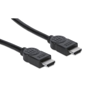 Кабел Manhattan, от HDMI(м) към HDMI(м), 15m, черен | JAR Computers Manhattan HDMI 15m black