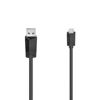 Кабел Hama от USB Type-A (м) към USB Micro (м), 0.75m, черен | JAR Computers Кабел HAMA USB А 2.0- micro USB 200607