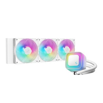 Водно охлаждане за процесор DeepCool LE360 V2 White, съвместимост със сокети Intel LGA 1851/1700/1200/115x & AMD AM5/AM4 | JAR Computers DeepCool LE360 V2 White R-LE360-WHAMMN-G-2