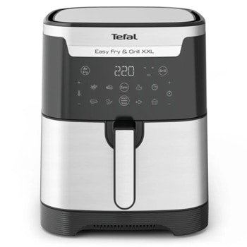 Фритюрник с горещ въздух Tefal EY801D15, 6.5 л. вместимост, грил функция, 8 автоматични програми, горещ въздух, LCD дисплей, автоматично изключване, 1830W, инокс | JAR Computers Фритюрник с горещ въздух Tefal EY801D15