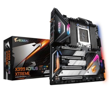 Дънна платка Gigabyte X399 Aorus Xtreme, X399, TR4, DDR4, PCI-E (CF & SLI), 6x SATA 6Gb/s, 3x M.2 slot, 1x USB Type-C, RGB Fusion 2.0, Wi-Fi, Bluetooth, E-ATX | JAR Computers GIGABYTE X399 AORUS XTREME