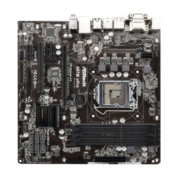Дънна платка ASRock Q87M vPro, Q87, LGA1150, DDR3, PCI-E (HDMI&DVI&VGA), 6x SATA 6Gb/s, 4x USB 3.0, micro ATX | JAR Computers ASRock Q87M vPro
