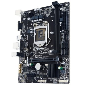 Дънна платка Gigabyte GA-H110M-S2 DDR3, H110, LGA1151, DDR3, PCI-E (VGA), 4x SATA 6Gb/s, 2x USB 3.0, microATX | JAR Computers Gigabyte GA-H110M-S2 DDR3
