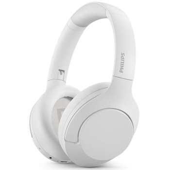Слушалки Philips TAH8506WT/00, безжични, Bluetooth, 40mm драйвери, до 45 часа време на работа, ANC, бели | JAR Computers Philips TAH8506WT/00