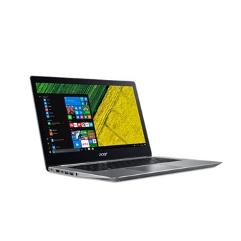 Лаптоп Acer Swift 3 SF314-52G-89YC (NX.GQUEX.007)(сребрист), четириядрен Kaby Lake R Intel Core i7-8550U 1.8/4.0GHz, 14" (35.56 cm) Full HD IPS Anti-Glare Display & GF MX150 2GB(HDMI), 8GB DDR4, 256GB SSD, 2x USB 3.0, Windows 10 Home, 1.6kg | JAR Computers Acer Swift 3 SF314-52G-89YC