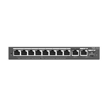 Суич Ruijie RG-ES210GS-P, 1000 Mbps, 10 порта, 8x 10/100/1000Mbps RJ45 (PoE), 1x 10/100/1000Mbps RJ45, 1x 1G Combo Port | JAR Computers Ruijie RG-ES210GS-P