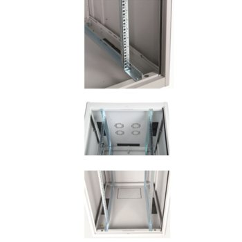 Комуникационен шкаф Lande LN-DS26U6010-BL-251, 19", 26U, 600 x 1000 мм, перфорирана врата, черен | JAR Computers Lande LN-DS26U6010-BL-251