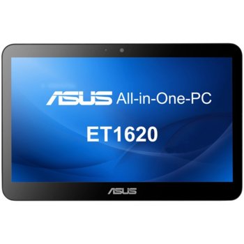 Настолен компютър 15.6" (39.62 cm) Asus ET1620IUTT-BD020M AIO, сензорен мулти-тъч HD LED Display (HDMI), четири-ядрен Intel Celeron J1900 2/2.41 GHz, 4GB DDR3 RAM, 500GB HDD, Wi-Fi, LAN, 2x USB 3.0, 2x RS-232, Free DOS, 2kg | JAR Computers Asus ET1620IUTT-BD020M AIO