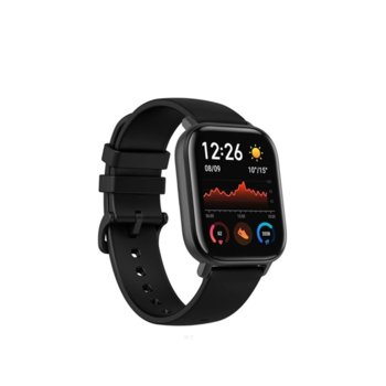 Смарт часовник Xiaomi Amazfit GTS - Black, 1.65" (4.19 cm) AMOLED дисплей, до 14 дни живот на батерията, 12 спортни режима, 3-осен геомагнитен сензор, черен | JAR Computers Xiaomi Amazfit GTS - Black
