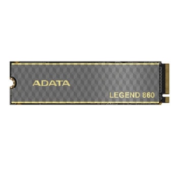 Памет SSD 1TB, A-Data LEGEND 860, NVMe, M.2 (2280), скорост на четене до 6000MB/s, скорост на запис до 4000MB/s | JAR Computers A-Data LEGEND 860 PCIe Gen4 1TB SLEG-860-1000GCS