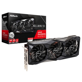 Видео карта AMD Radeon RX 6750 XT, 12GB, ASRock Challenger Pro, OC, PCI-E 4.0, GDDR6, 192-bit, DisplayPort, HDMI | JAR Computers ASRock Radeon RX6750 XT Challenger 12GB OC