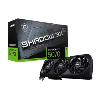 Видео карта Nvidia GF RTX 5070, 12GB, MSI SHADOW 3X, OC, PCI-E 5.0, GDDR7, 192-bit, DisplayPort, HDMI | JAR Computers Видео карта Nvidia GF RTX 5070 MSI SHADOW 3X