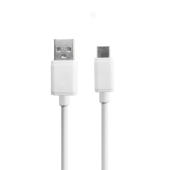 Кабел DeTech, от USB А(м) към USB C(м), 1m, бял image