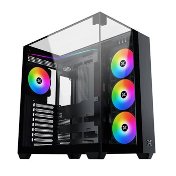 Кутия Xigmatek AQUA V, ATX/mATX/Mini-ITX, 1x USB 3.1 Type-C, 3x 120mm вентилатора, с прозорец, черна, без захранване | JAR Computers Кутия Xigmatek AQUA V черна