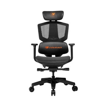 Геймърски стол Cougar Gaming ARGO ONE, еко кожа, до 150 kg., газов амортисьор, черен | JAR Computers Cougar Gaming ARGO ONE