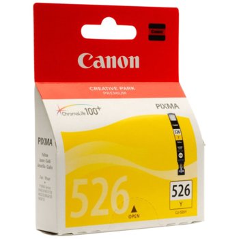 Касета CANON PIXMA iP 4850/MG5150/5250/6150/8150 - Yellow ink tank - P№ 4543B001 /CLI-526Y - заб.: 9ml. | JAR Computers Касета CANON PIXMA iP 4850/MG5150/5250/6150/8150 Y