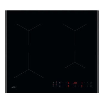 Индукционен плот за вграждане AEG TN64IA00FB, 4 нагревателни зони, Hob2Hood и PowerBoost функции, черен | JAR Computers AEG TN64IA00FB