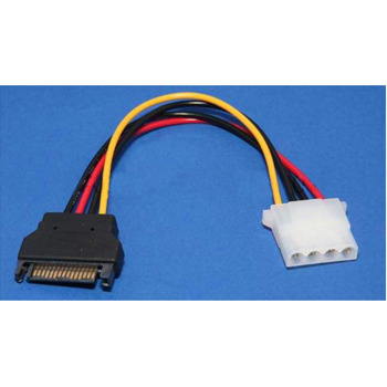 Захранващ SATA кабел VCom CE359, SATA 15pin - Molex 4pin, 0.15м | JAR Computers VCom SATA Power CE359 0.15m