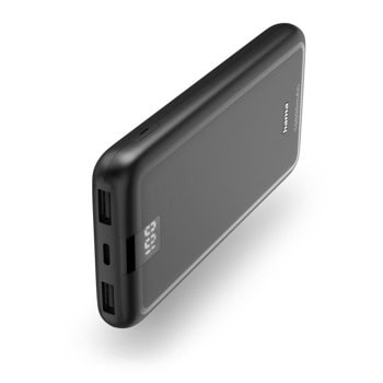 Външна батерия /power bank/ Hama Performance 10, 10 000 mAh, черна, 1x USB-C, 2x USB-A | JAR Computers Hama Performance 10 201709