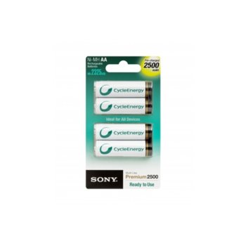 Акумулаторни батерии Sony NHAAB4G, AA, 1.2V, 840mAh, 4бр. | JAR Computers Sony NHAAB4G Rechargeable 4*2500 AA multiuse