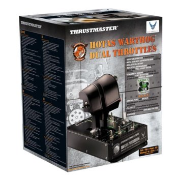 Джойстик Thrustmaster Hotas Warthog Dual Throttle, USB, черен, за PC | JAR Computers Thrustmaster Joystick Hotas Warthog Dual 2960739