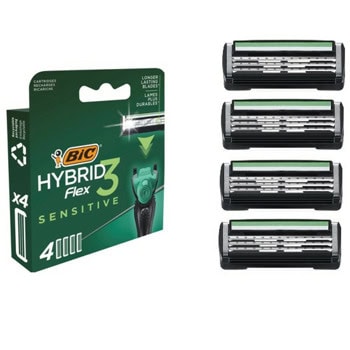 Резервни ножчета за самобръсначка BIC Hybrid 3 Flex Sensitive, 4 бр. | JAR Computers BIC BIC Flex3 Sensitive 4бр