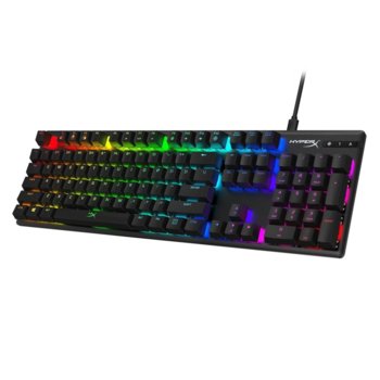 Клавиатура HyperX Alloy Origins Aqua Switch, гейминг, механична, сваляем USB Type C кабел, RGB подсветка, черна, USB | JAR Computers HyperX Alloy Origins Aqua Switch HX-KB6AQX-US