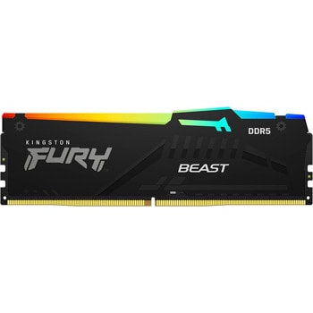 Памет 16GB DDR5 5600MT/s, Kingston FURY Beast RGB KF556C40BBA-16, 1.25 V | JAR Computers Kingston 16GB FURY Beast RGB KF556C40BBA-16