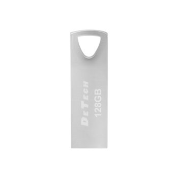 Памет 128GB USB Flash Drive, DeTech, USB 3.0, сребриста | JAR Computers USB Флаш памет DeTech, 128GB, USB 3.0 - 62040