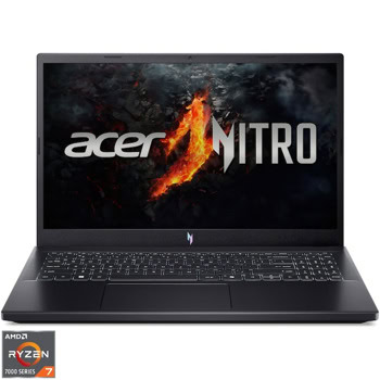 Лаптоп Acer Nitro V 15 ANV15-41-R1J7 (NH.QSFEX.00B), осемядрен AMD Ryzen 7 7735HS 3.2/4.75GHz, 15.6" (39.62cm) Full HD IPS 144Hz Anti-Glare Display & GF RTX 4060 8GB, (HDMI), 16GB DDR5, 512GB SSD NVMe, 1x USB4, No OS | JAR Computers Acer Nitro V 15 ANV15-41-R1J7