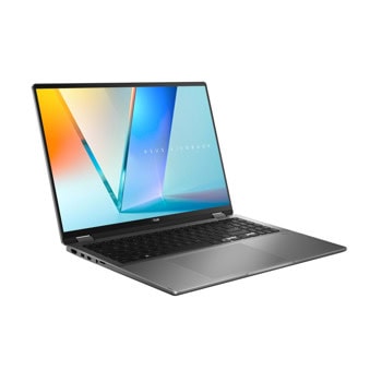 Лаптоп Asus Vivobook 16 Flip TP3607SA-RJ004W (90NB1511-M003F0)(сив), осемядрен Intel Core Ultra 5 226V 2.1/4.5 GHz, 16" (40.64cm) 3K OLED 400nits HDR Glare Touch Display, (HDMI), 16GB LPDDR5X, 512GB SSD, 1x Thunderbolt 4, Windows 11 Home | JAR Computers Asus Vivobook 16 Flip TP3607SA-RJ004W