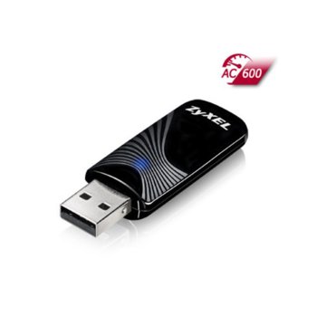 Мрежови адаптер ZyXEL NWD6505 AC600, 600 Mbps, Wireless-AC/A/N/B/G, USB адаптер | JAR Computers ZyXEL NWD6505, AC600 USB Adapter