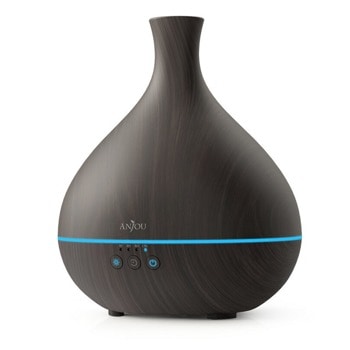 Ароматизатор Anjou AD012 Black, ултразвуково разпръскване, 12 часа продължителност на работа, капацитет на резервоара 500мл, авт.изключване при празен резервоар или таймер, черен | JAR Computers Anjou AD012 Black IT6913