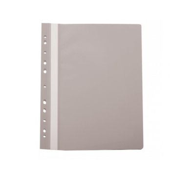 Папка от PVC, за документи с формат до А4, с европерфорация, сива | JAR Computers Папка