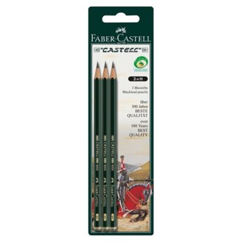 Faber-Castell Молив Castell 9000 H 3 броя