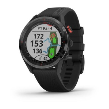 Смарт часовник Garmin Approach® S62, предназначен за голф, 1.3" (3.3 cm) трансфлективен дисплей, 1GB Flash памет, Bluetooth, до 20 часа време за работа, черен | JAR Computers Garmin Approach® S62