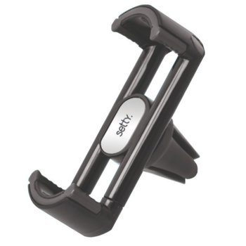 Стойка за телефон Setty 5568, за кола, универсална, за въздуховод, черна | JAR Computers Стойка за кола за въздуховод Setty IT5568
