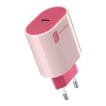 Зарядно устройство Cellularline Style Color Red, от контакт към 1x USB C(ж), 20W, червено | JAR Computers Cellularline Style Color Red IT9145
