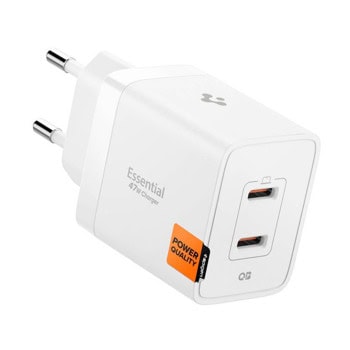 spigen arcstation essential dual 47w бяло
