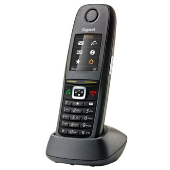 Безжичен телефон Gigaset R650H PRO, 1.8" (4.6cm) TFT цветен дисплей, заключване на клавиатурата, вибрация, функция "свободни ръце", черен | JAR Computers Gigaset R650H PRO