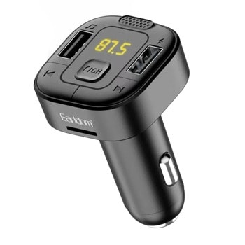 FM трансмитер Earldom ET-M76, Bluetooth 5.0, LCD дисплей, 2x USB-A, MicroSD слот, черен | JAR Computers Earldom ET-M76 17719